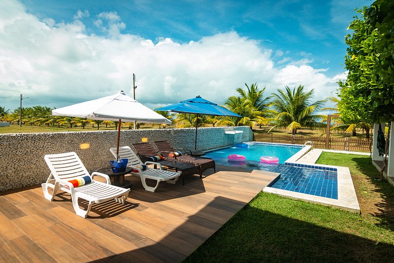 Casa de Luxo Frente-Mar - Paripueira-AL