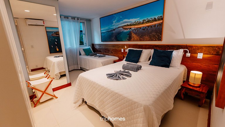 Flat de Luxo Pé na Areia Praia do Forte-BA