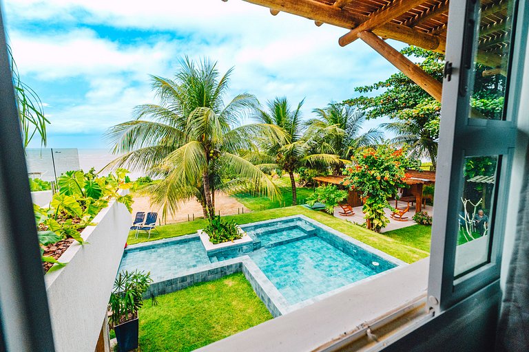 Casa de Luxo Pé na Areia, o Caribe em Maragogi/AL