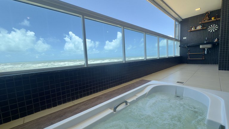 Moderno flat frente al mar en Atalaia, Aracaju/SE