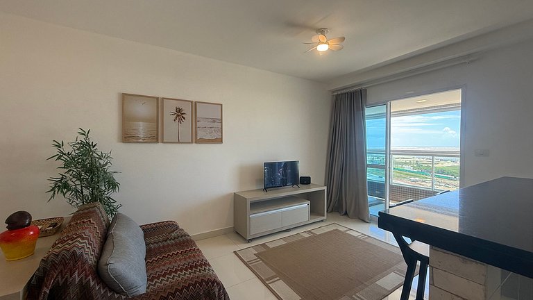 Moderno flat frente al mar en Atalaia, Aracaju/SE