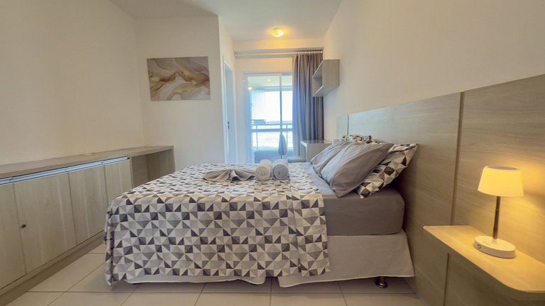 Moderno flat frente al mar en Atalaia, Aracaju/SE