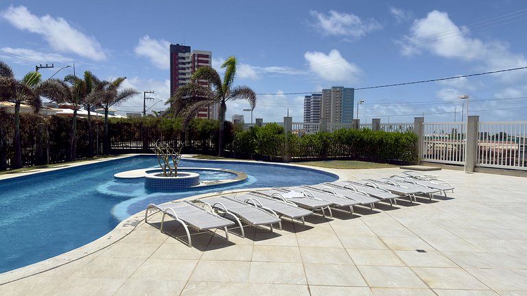 Moderno flat frente al mar en Atalaia, Aracaju/SE
