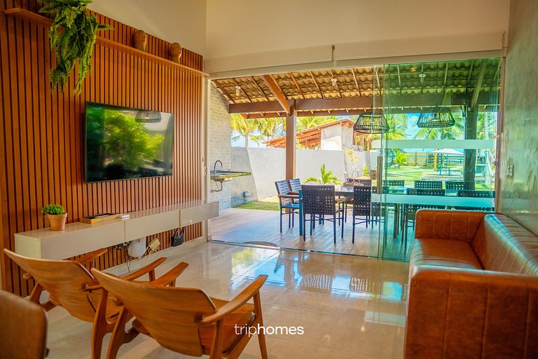 Casa de Luxo Pé na Areia em Cond. Maragogi/AL